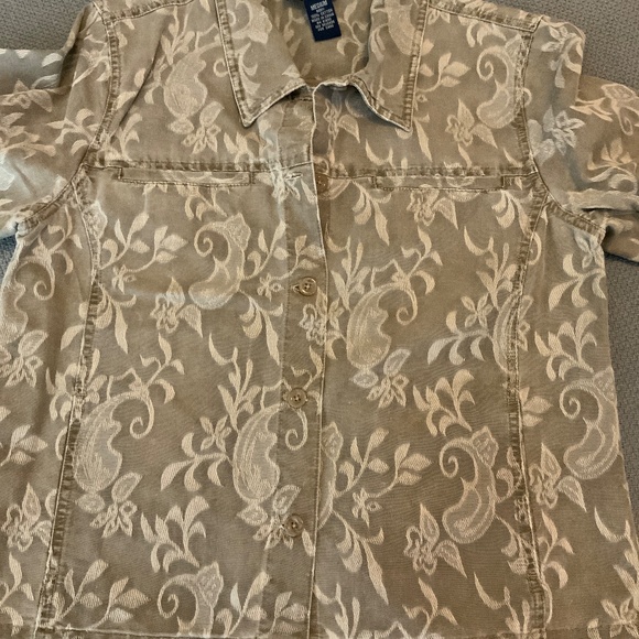 Denim & Co Blazer Jacket Women’s Medium Floral - Picture 13 of 13